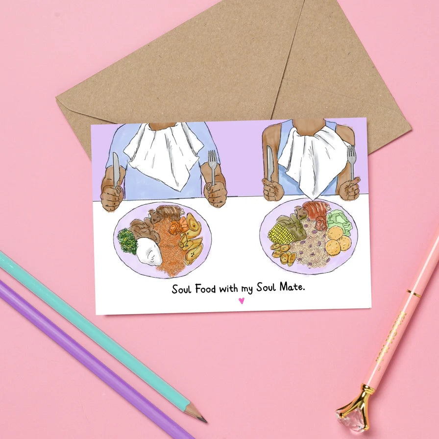 KitsCH Noir Soul Food with My Soul Mate Greeting Card