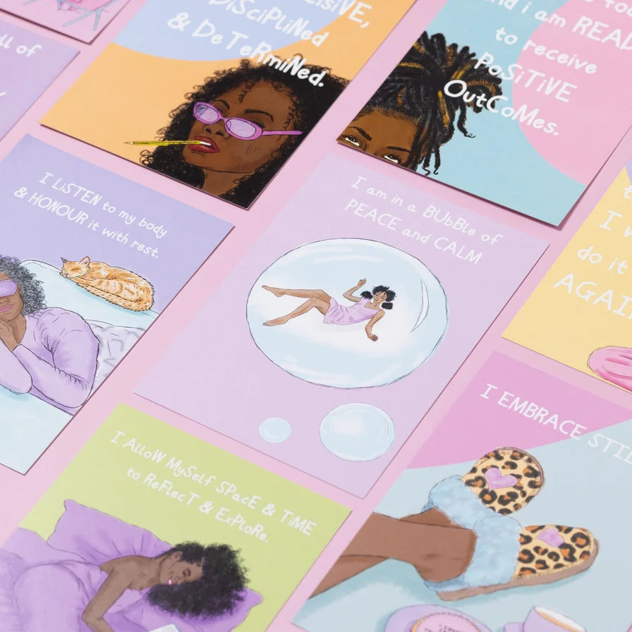 KitsCH Noir Affirmations Cards 20 Pack Gift Set