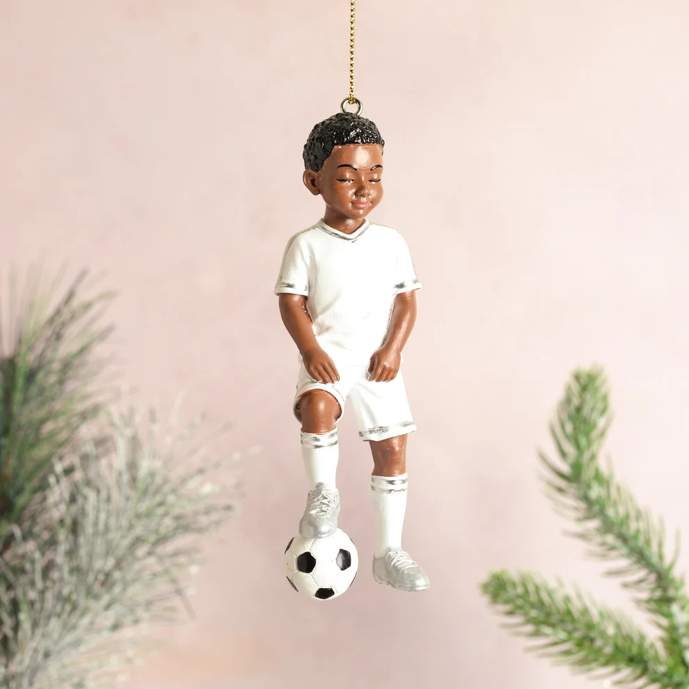 March Muses Kris Footballer Christmas Ornament