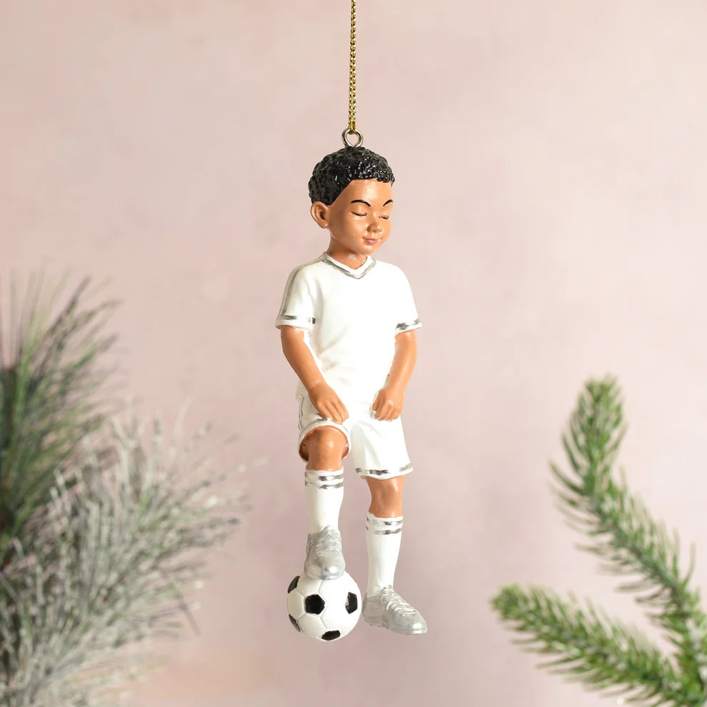 March Muses Kris Footballer Christmas Ornament