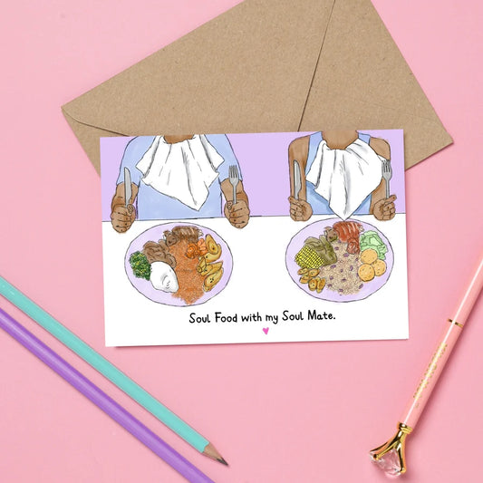 KitsCH Noir Soul Food with My Soul Mate Greeting Card